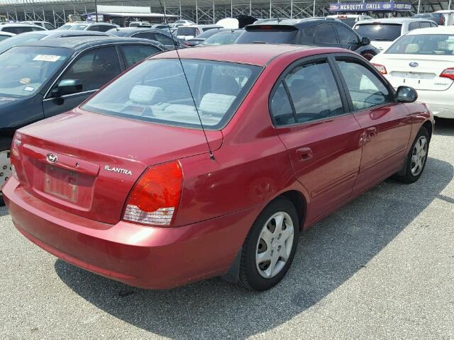 KMHDN46D35U035308 - 2005 HYUNDAI ELANTRA BURGUNDY photo 4