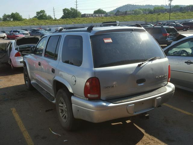 1D4HS48NX3F570094 - 2003 DODGE DURANGO SL SILVER photo 3