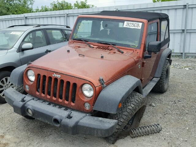 1C4AJWAG5EL190576 - 2014 JEEP WRANGLER S ნარინჯისფერი ფოტო 2