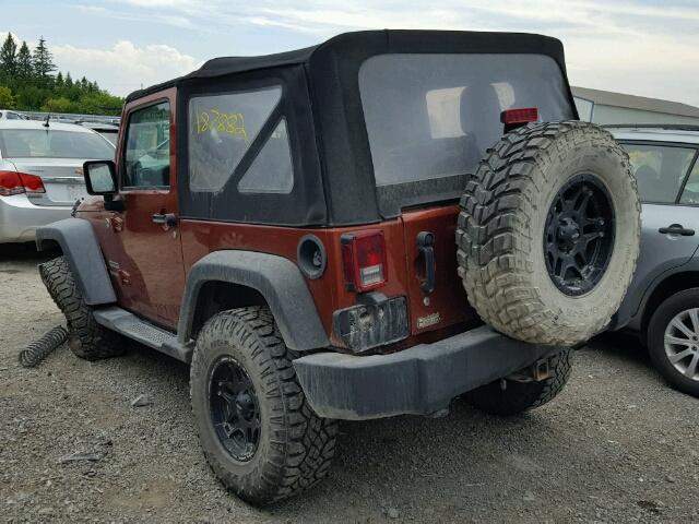 1C4AJWAG5EL190576 - 2014 JEEP WRANGLER S ნარინჯისფერი ფოტო 3