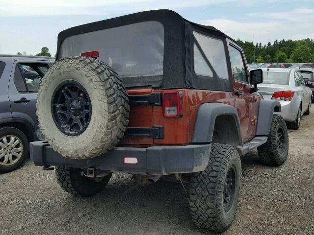 1C4AJWAG5EL190576 - 2014 JEEP WRANGLER S ნარინჯისფერი ფოტო 4