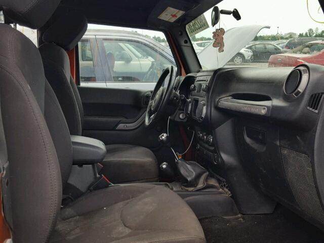 1C4AJWAG5EL190576 - 2014 JEEP WRANGLER S ნარინჯისფერი ფოტო 5