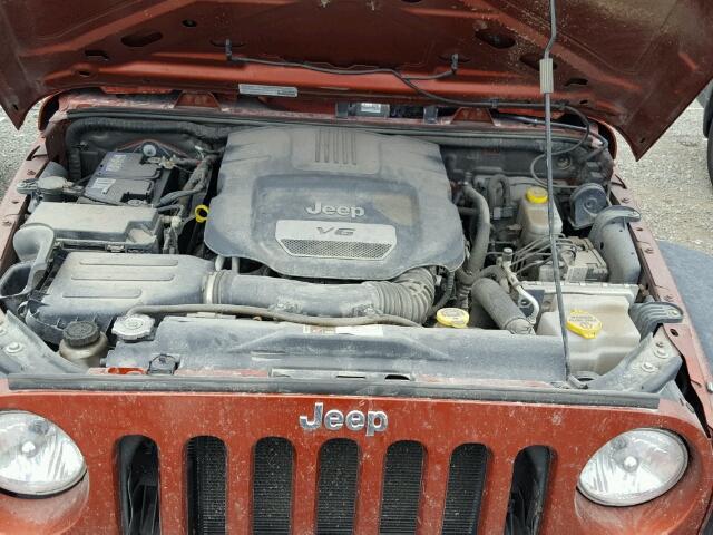 1C4AJWAG5EL190576 - 2014 JEEP WRANGLER S ნარინჯისფერი ფოტო 7