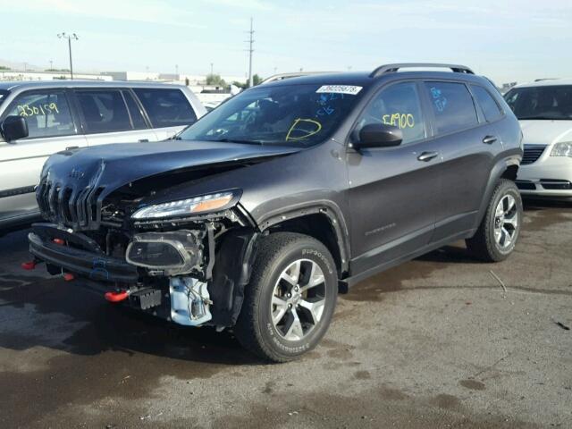 1C4PJMBS6GW163499 - 2016 JEEP CHEROKEE T CHARCOAL photo 2