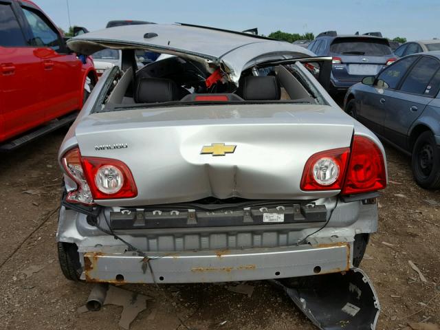 1G1ZH57B494206182 - 2009 CHEVROLET MALIBU 1LT SILVER photo 9