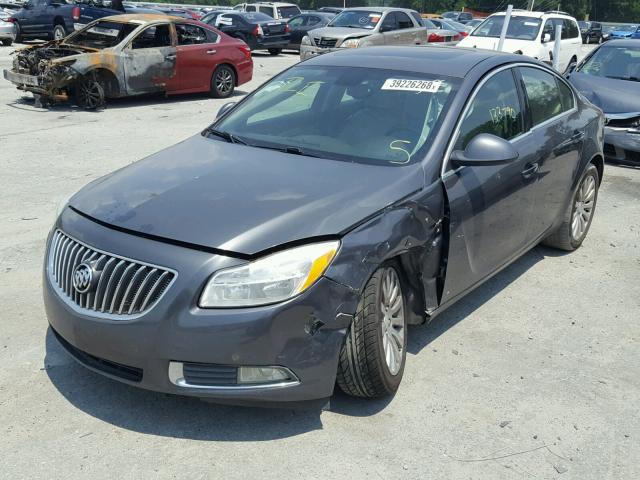 W04GS5EC3B1013227 - 2011 BUICK REGAL CXL GRAY photo 2