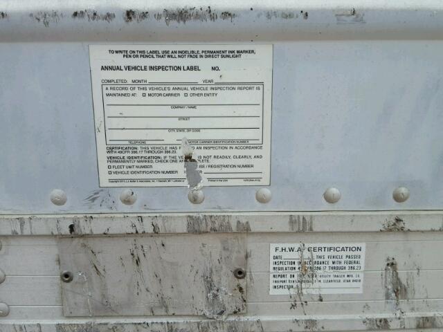 1UYVS2482WU756704 - 1998 UTILITY TRAILER WHITE photo 10