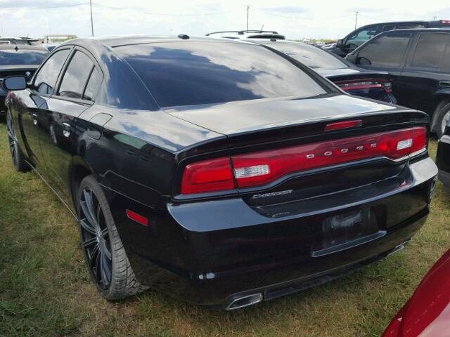 2C3CDXHG8DH600766 - 2013 DODGE CHARGER SX BLACK photo 3