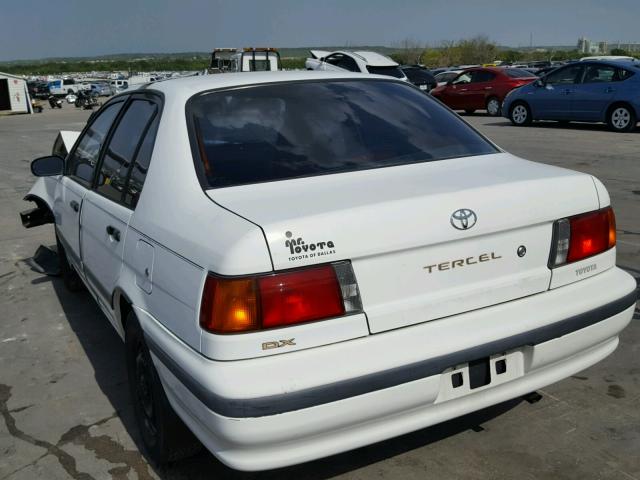 JT2EL43T7P0307002 - 1993 TOYOTA TERCEL DX WHITE photo 3