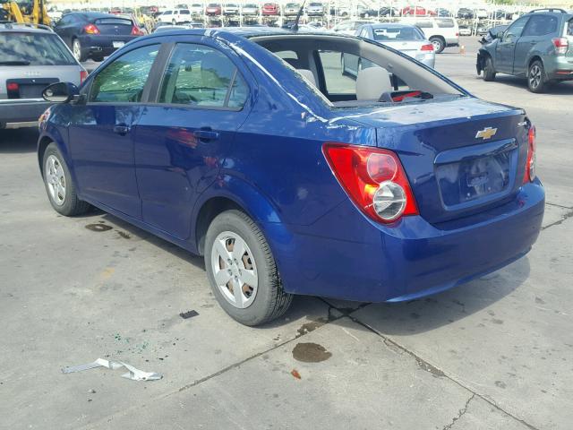 1G1JA5SH1E4108959 - 2014 CHEVROLET SONIC LS BLUE photo 3