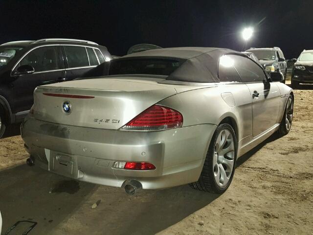 WBAEK73425B261243 - 2005 BMW 645 GRAY photo 4