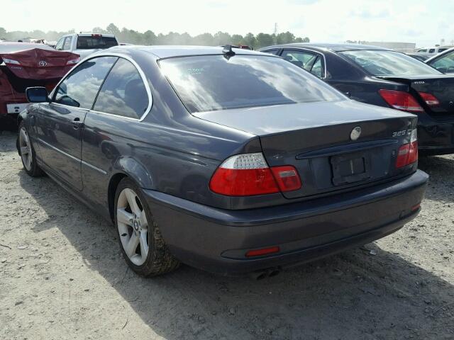 WBABD33455PL07446 - 2005 BMW 325 CI GRAY photo 3