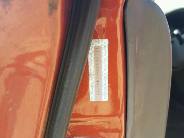 1Y1SK5289XZ441713 - 1999 CHEVROLET GEO PRIZM 红色 照片 10