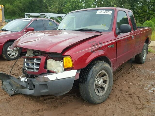 1FTYR44E52PA35990 - 2002 FORD RANGER SUP RED photo 2