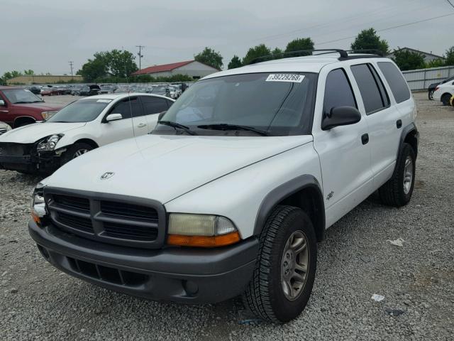 1B4HR38N42F198864 - 2002 DODGE DURANGO SP WHITE photo 2