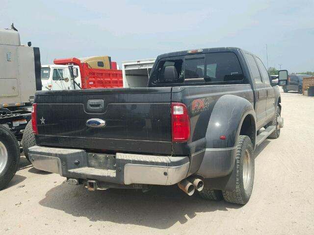 1FT8W3DT6DEA31303 - 2013 FORD F350 BLACK photo 4