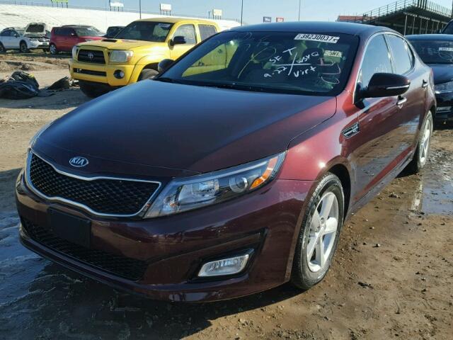 5XXGM4A76FG434212 - 2015 KIA OPTIMA LX BURGUNDY photo 2