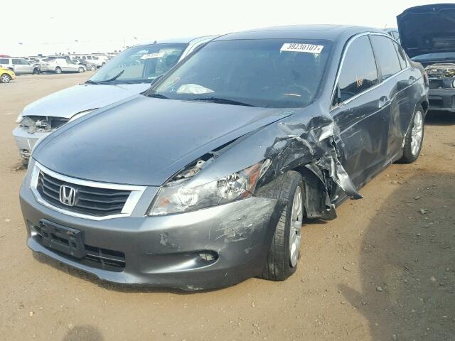 JHMCP26878C067477 - 2008 HONDA ACCORD EXL GRAY photo 2