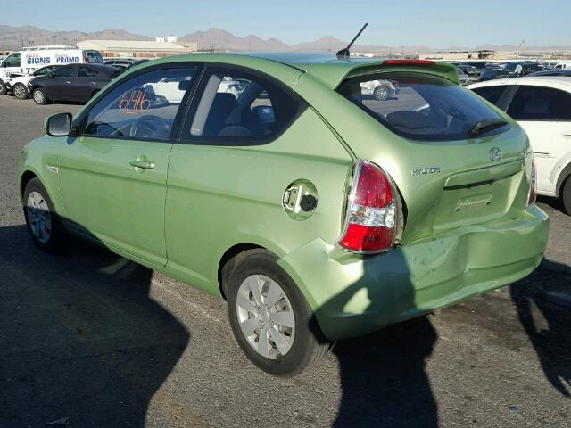 KMHCM3AC7AU161494 - 2010 HYUNDAI ACCENT BLU GREEN photo 3