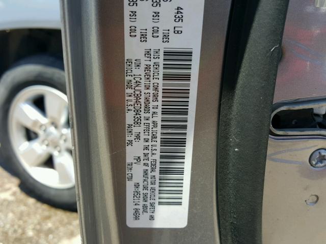 1C4NJCBA4ED843581 - 2014 JEEP COMPASS SP SILVER photo 10