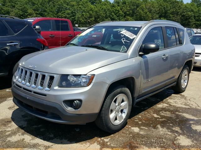 1C4NJCBA4ED843581 - 2014 JEEP COMPASS SP SILVER photo 2