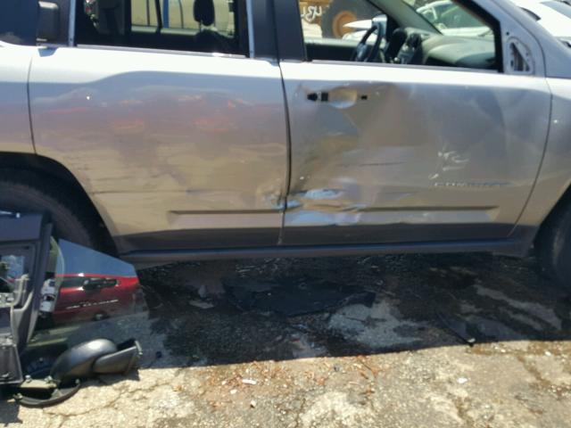 1C4NJCBA4ED843581 - 2014 JEEP COMPASS SP SILVER photo 9