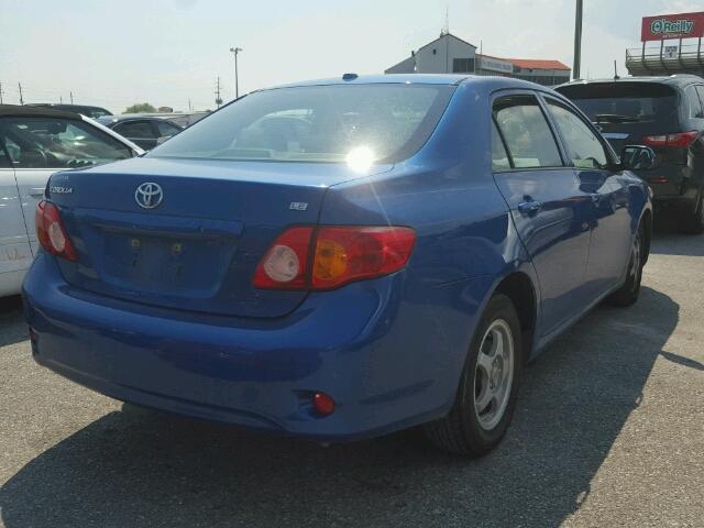 JTDBL40E299030645 - 2009 TOYOTA COROLLA BA BLUE photo 4