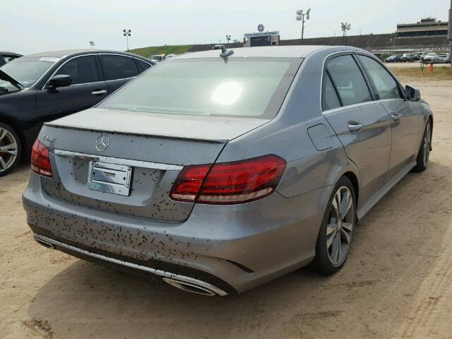 WDDHF5KBXEB025194 - 2014 MERCEDES-BENZ E GRAY photo 4