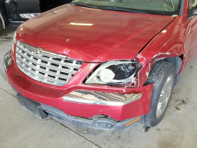 2C4GM68405R547313 - 2005 CHRYSLER PACIFICA T RED photo 9