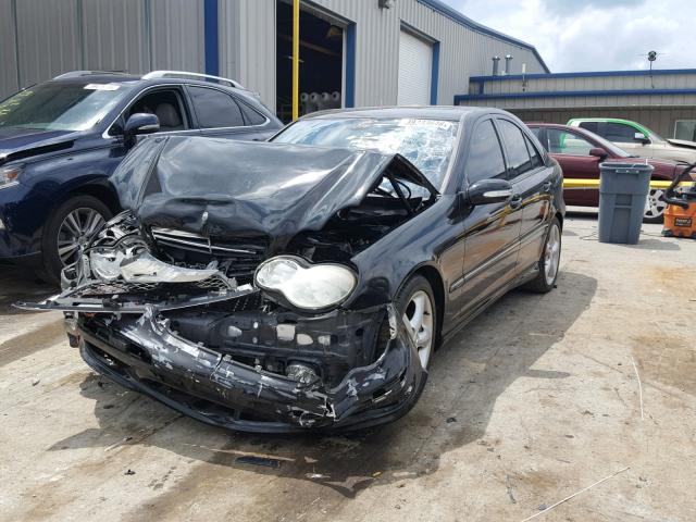 WDBRF52HX6F748054 - 2006 MERCEDES-BENZ C GENERATI BLACK photo 2