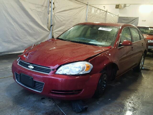 2G1WT58N881360107 - 2008 CHEVROLET IMPALA BURGUNDY photo 2