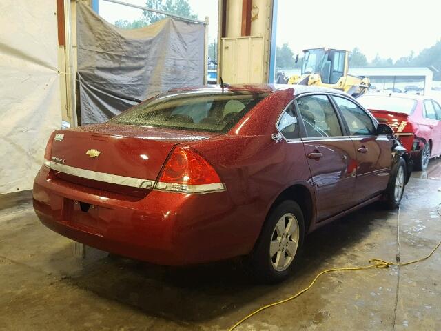 2G1WT58N881360107 - 2008 CHEVROLET IMPALA BURGUNDY photo 4