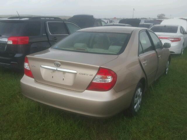 4T1BE32K83U139134 - 2003 TOYOTA CAMRY LE GOLD photo 4