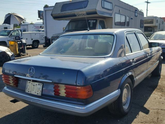 WDB12603212021658 - 1981 MERCEDES-BENZ S CLASS BLUE photo 4