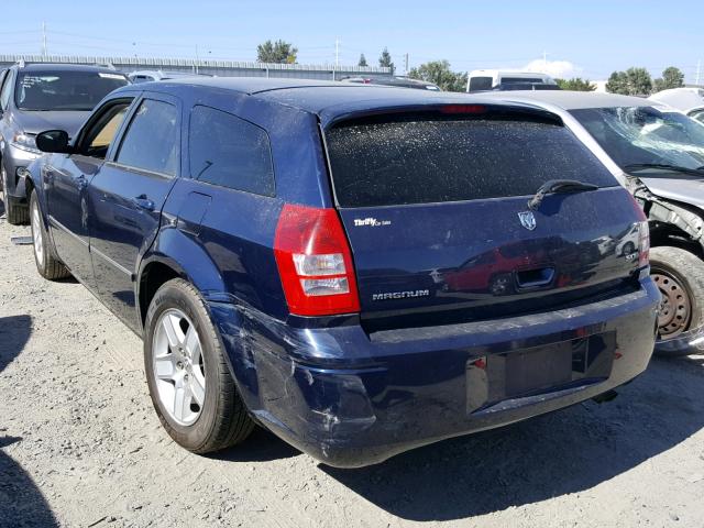 2D4FV48V05H648124 - 2005 DODGE MAGNUM SXT BLUE photo 3