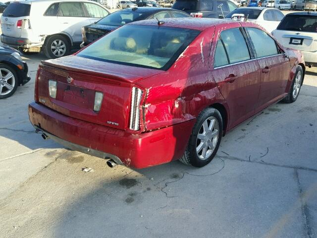 1G6DC67A050187180 - 2005 CADILLAC STS RED photo 4