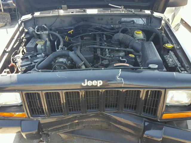 1J4FF58S11L621236 - 2001 JEEP CHEROKEE C BLACK photo 7