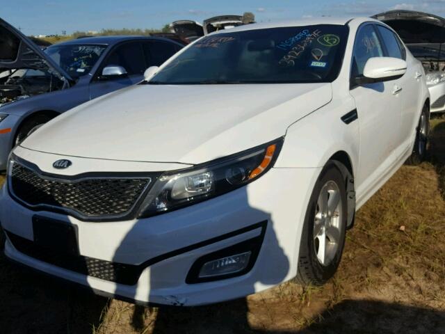 5XXGM4A76EG277585 - 2014 KIA OPTIMA WHITE photo 2