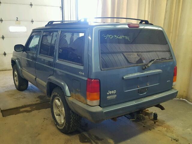 1J4FF68S6XL664078 - 1999 JEEP CHEROKEE S BLUE photo 3