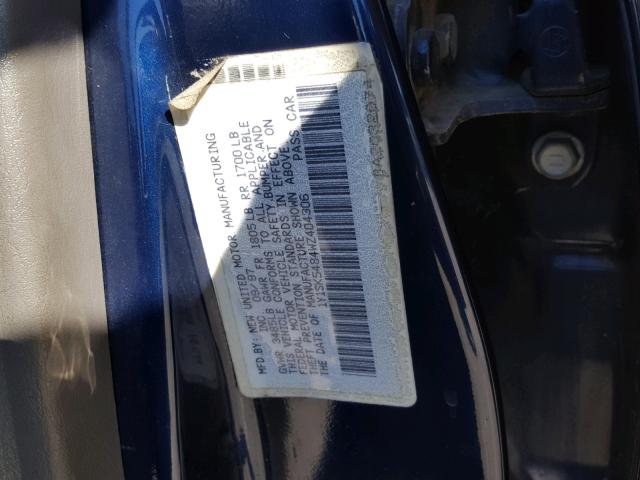 1Y1SK5484WZ404306 - 1998 CHEVROLET GEO PRIZM 蓝色 照片 10