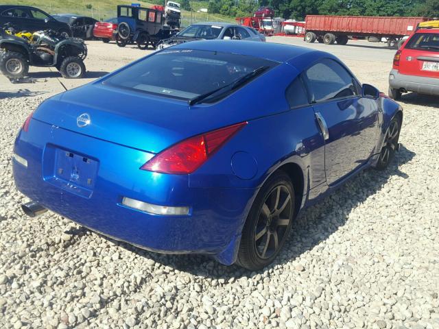 JN1AZ34D34T164732 - 2004 NISSAN 350Z COUPE BLUE photo 4