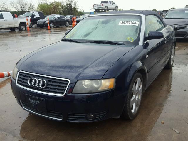 WAUAT48H43K014549 - 2003 AUDI A4 3.0 CAB BLUE photo 2