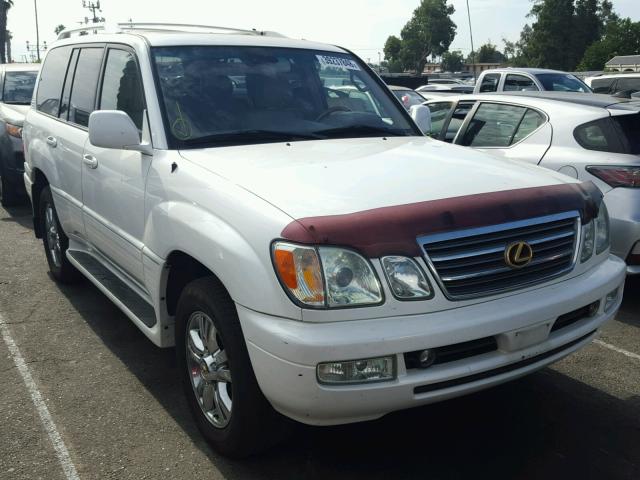 JTJHT00W143546595 - 2004 LEXUS LX 470 WHITE photo 1