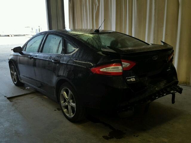 3FA6P0HD3ER356050 - 2014 FORD FUSION SE BLACK photo 3