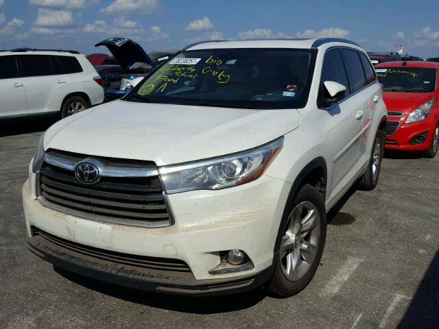 5TDDKRFH0ES058630 - 2014 TOYOTA HIGHLANDER WHITE photo 2