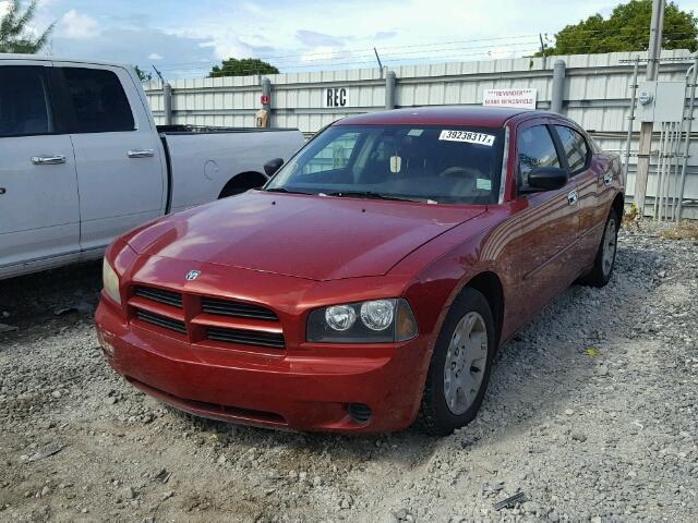 2B3KA43R57H723423 - 2007 DODGE CHARGER SE RED photo 2