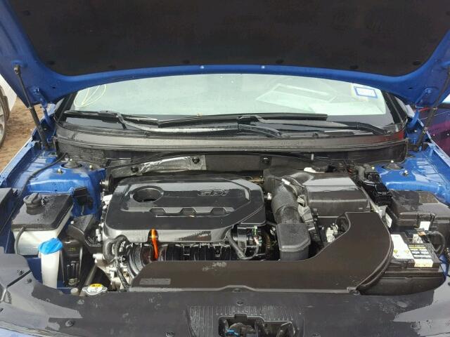 5NPE24AF3FH174067 - 2015 HYUNDAI SONATA SE BLUE photo 7