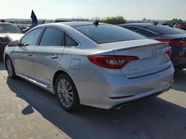 5NPE34AF2FH011794 - 2015 HYUNDAI SONATA SPO SILVER photo 3