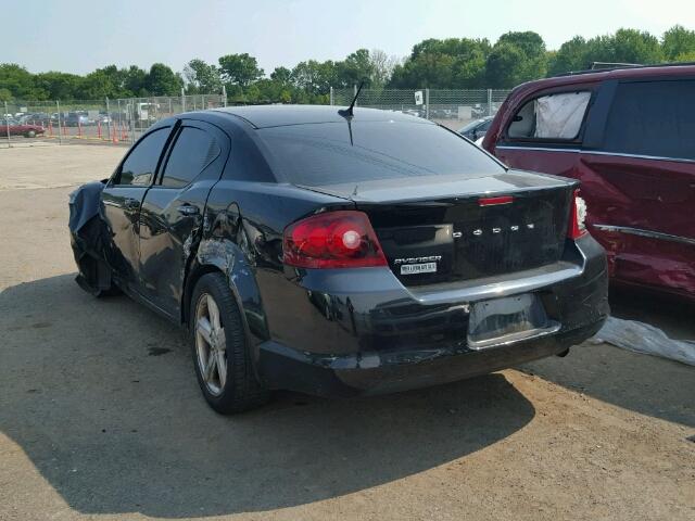 1C3CDZAB6DN664838 - 2013 DODGE AVENGER SE BLACK photo 3