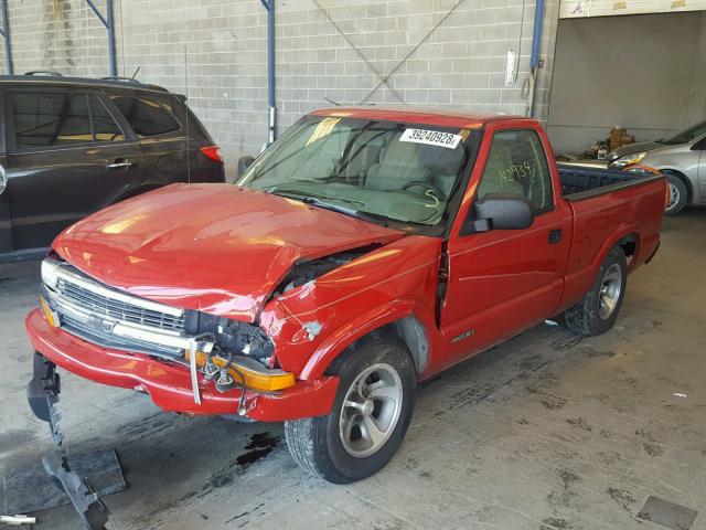 1GCCS1442WK227536 - 1998 CHEVROLET S TRUCK S1 RED photo 2